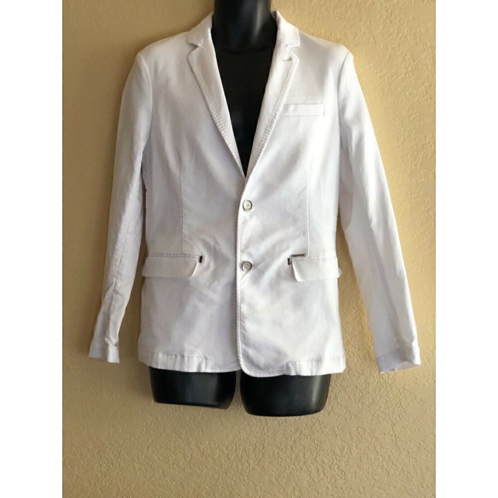 $398 Diesel Men’s Nyack-Ne Jacket JoggJeans Division White Sweat Blazer Size M